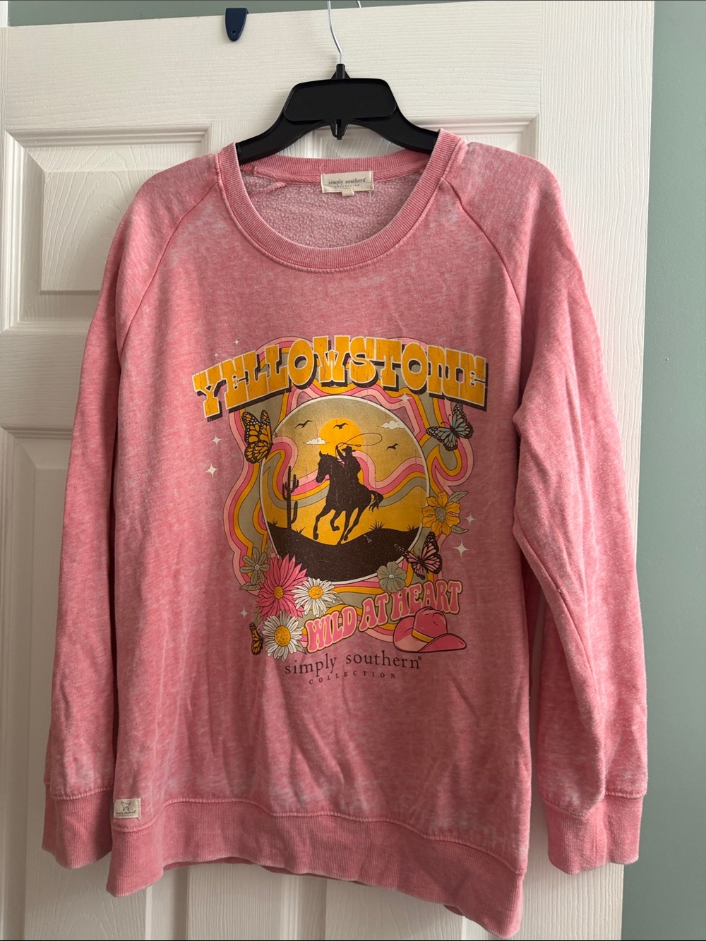 Simply Southern Pink Yellowstone Graphic Crewneck Sweatshirt